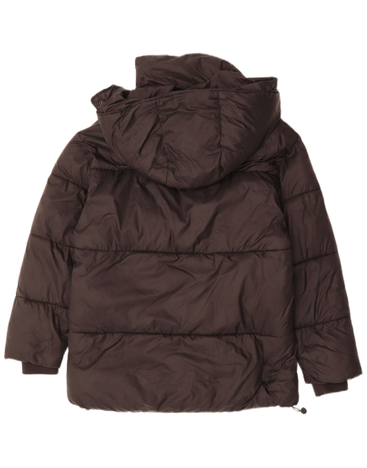 ZARA oversized hættejakke til kvinder, UK 6 XS sort polyester