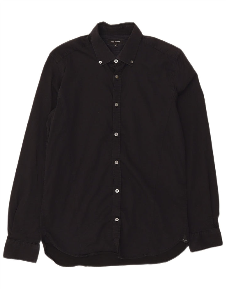 Ted Baker herreskjorte str. 3 Medium Sort bomuld