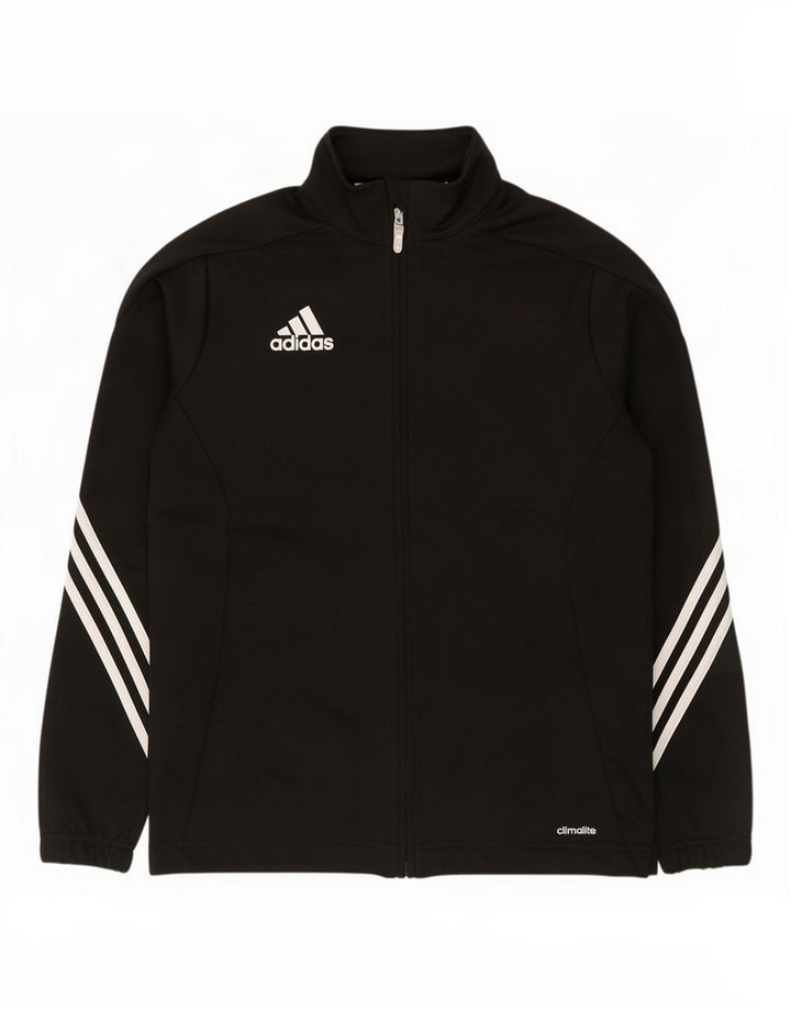 Adidas drenge Climalite træningsdragt topjakke 13-14 år sort polyester