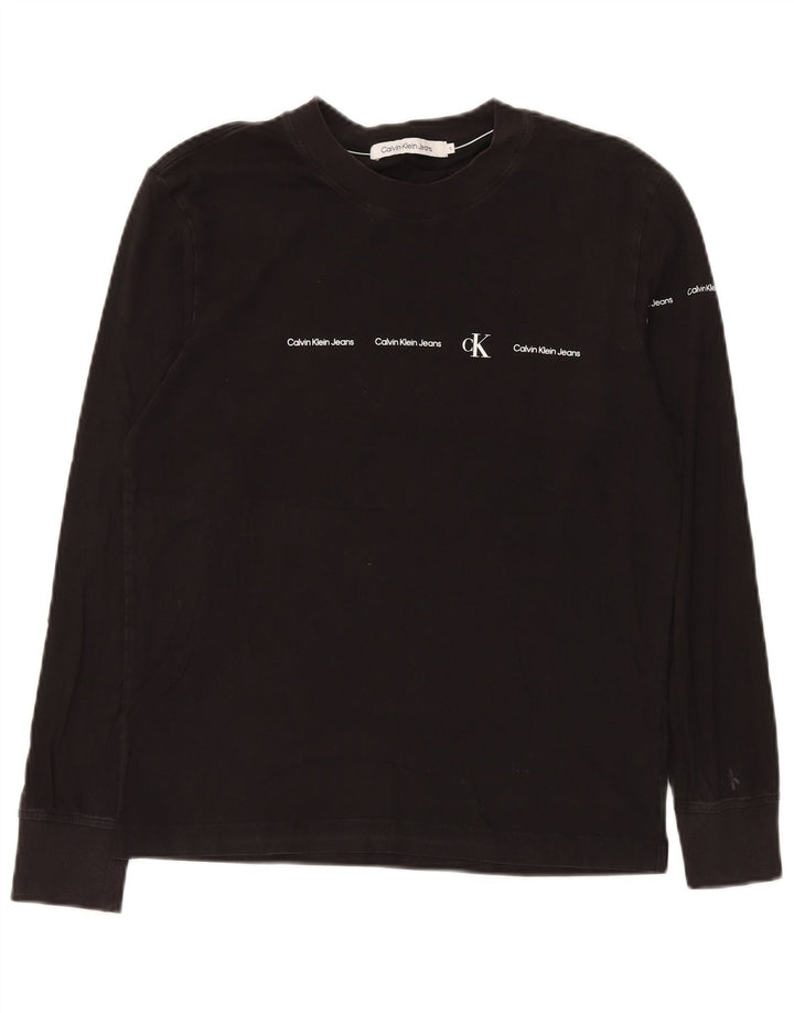 Calvin Klein Jeans Herre grafisk top Langærmet lille sort bomuld