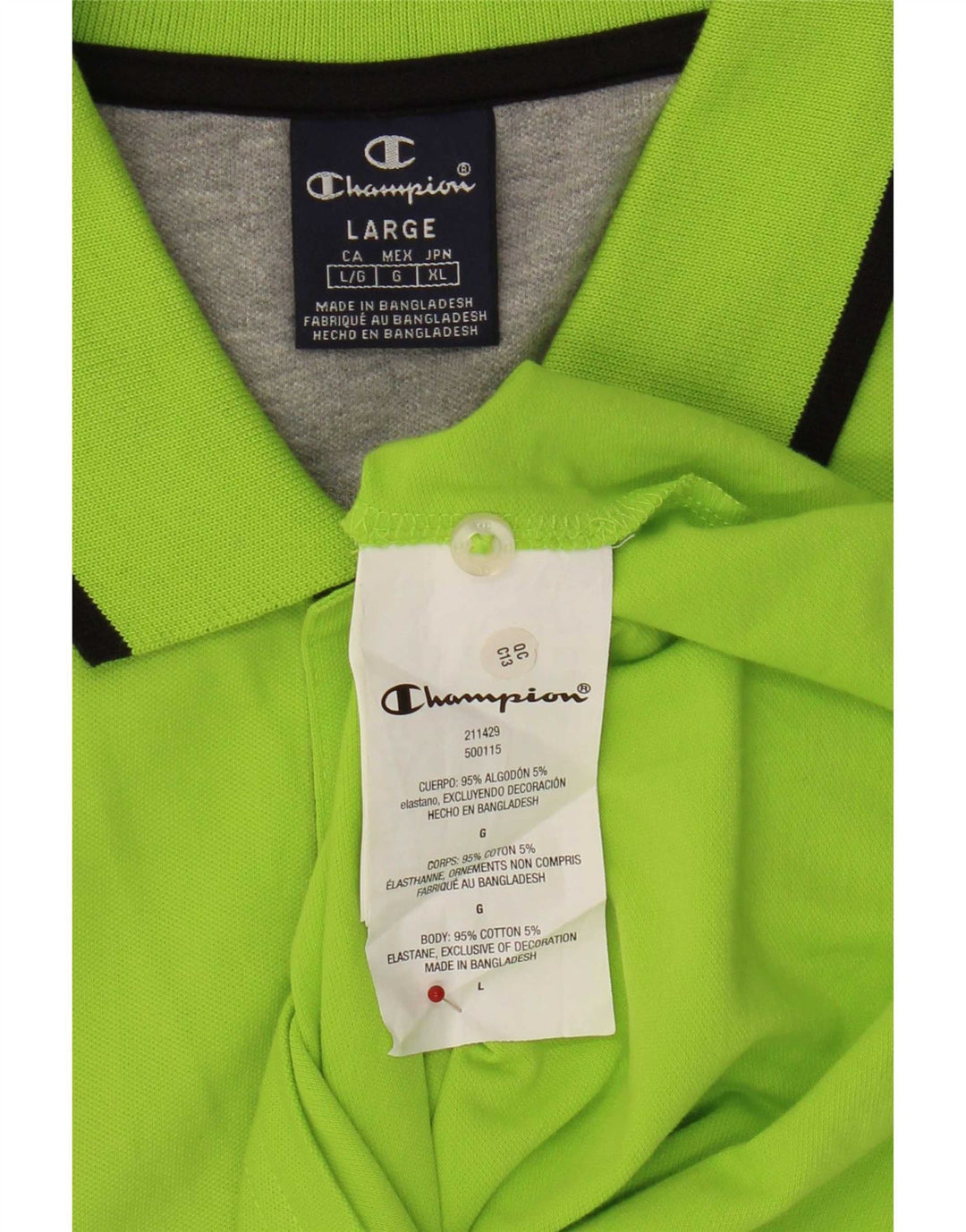 Champion herre poloshirt Stor grøn bomuld