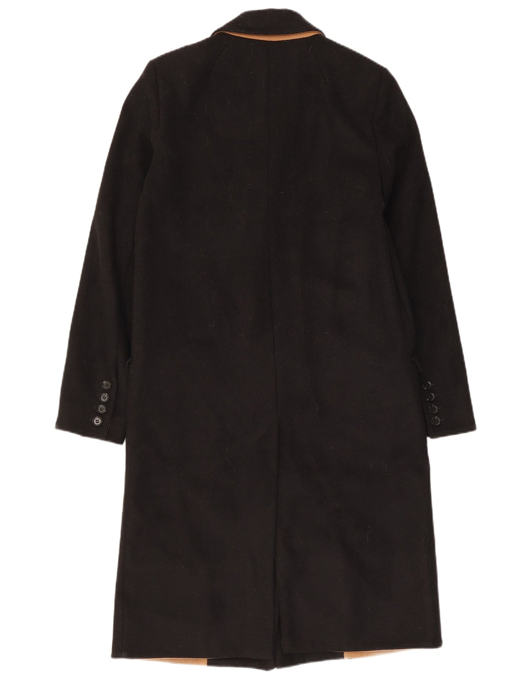 Topshop Dame Overfrakke UK 8 Lille Sort Uld