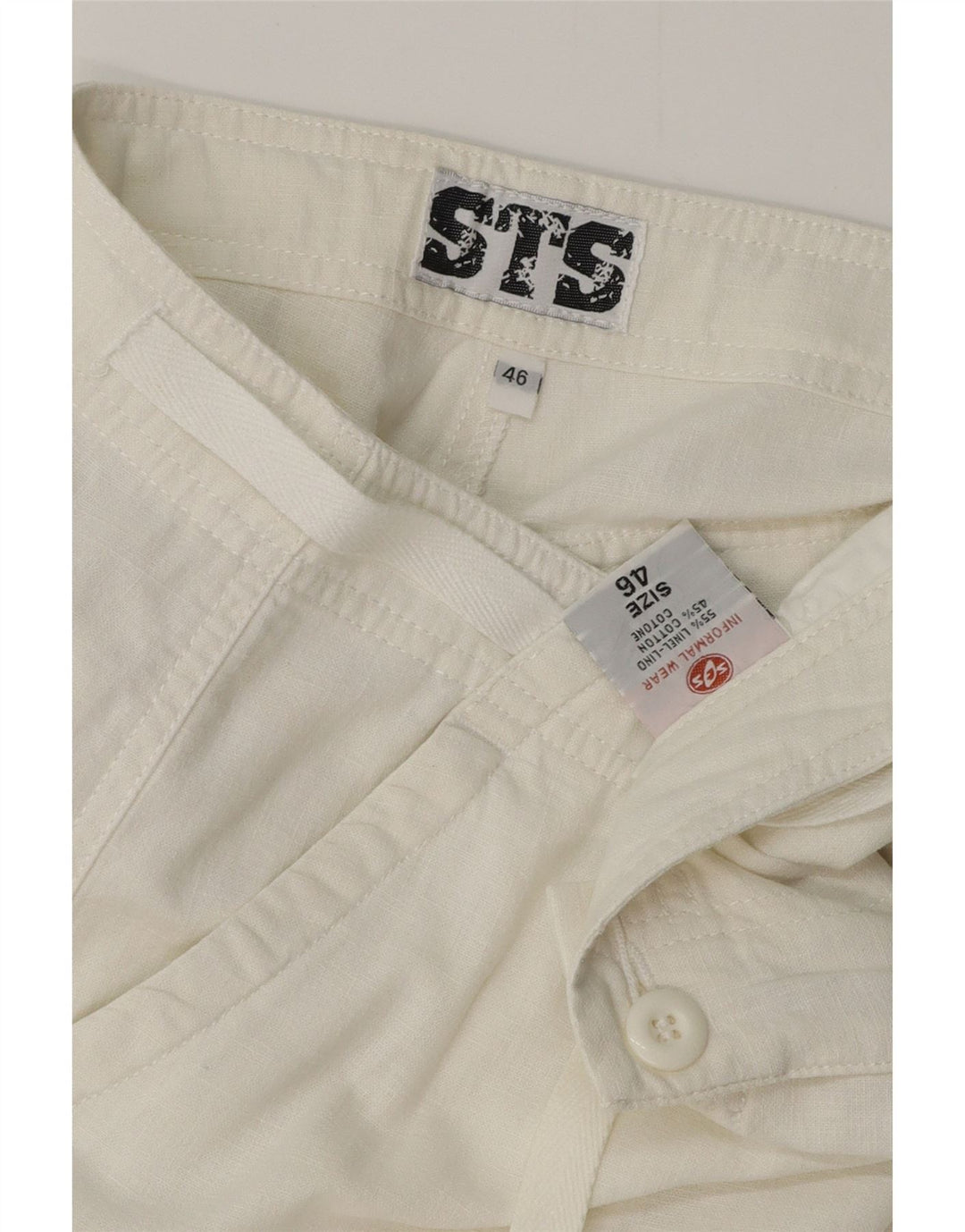STS Bermuda Shorts til kvinder IT 46 Large W32 Hvid hør