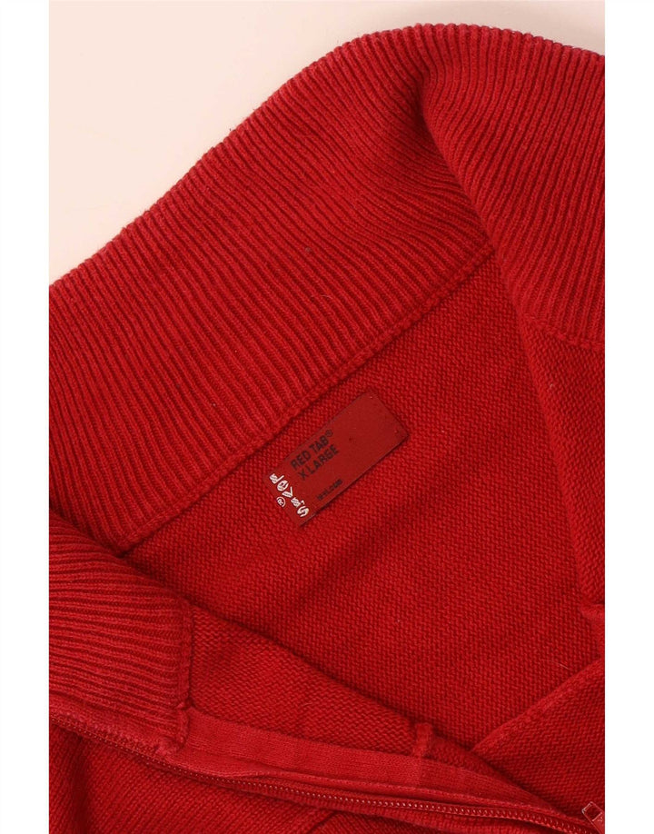 Levi's Herre Cardigan Sweater XL Rød Colourblock