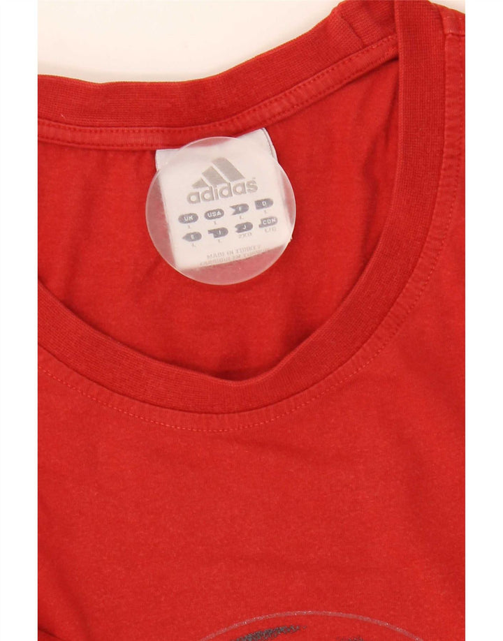 Adidas Herre Grafisk T-Shirt Top Stor Rød