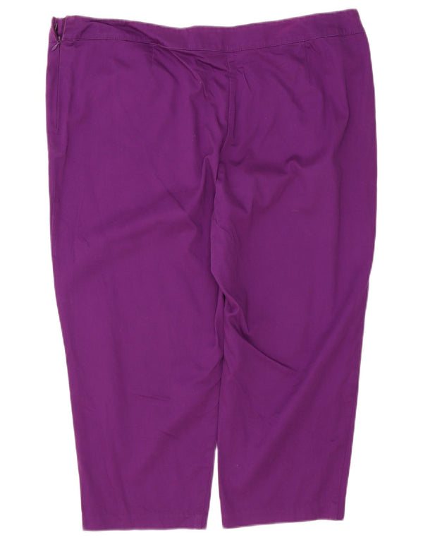 Marks & Spencer Bermuda-shorts til kvinder UK 20 2XL W40 Lilla bomuld