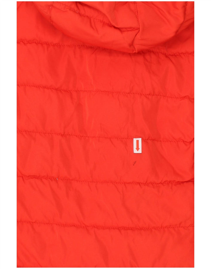 JACK WILLS Dame hætte polstret Gilet UK 8 Lille rød polyester