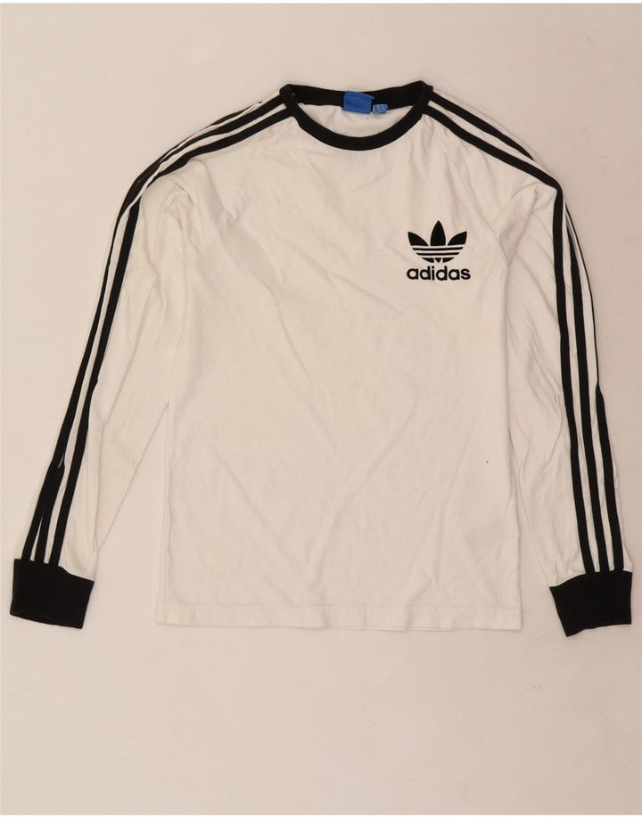 Adidas Herre grafisk top langærmet XS hvid bomuld