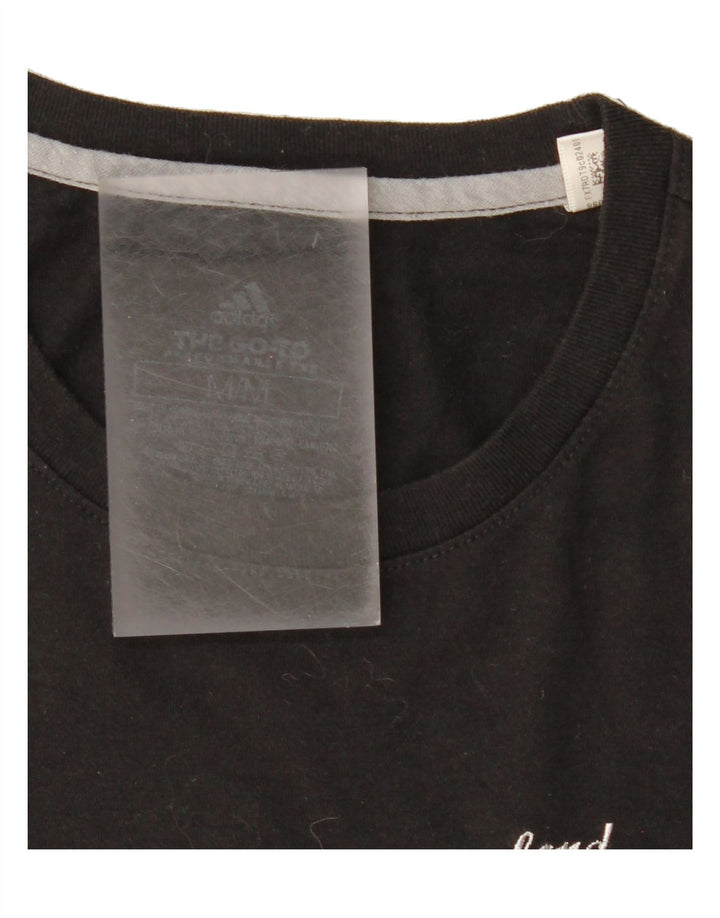 ADIDAS Womens Climalite T-Shirt Top UK 12 Medium Black Cotton Vintage Adidas and Second-Hand Adidas from Messina Hembry 