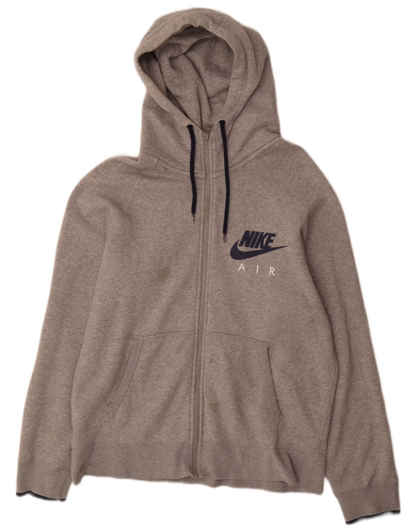 Nike Herre Air Regular Fit Hættetrøje med lynlås XL Grå Bomuld Sports
