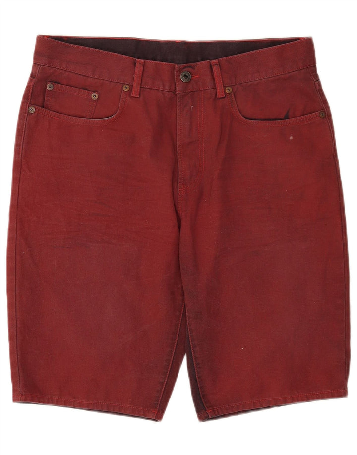 Marks & Spencer Herre denimshorts W32 Medium Rød Bomuld