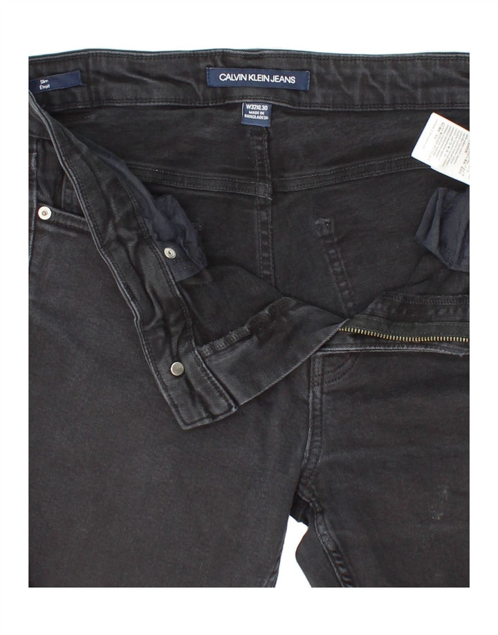 CALVIN KLEIN Womens Etroite Slim Jeans W32 L30 Grey Cotton Vintage Calvin Klein and Second-Hand Calvin Klein from Messina Hembry 