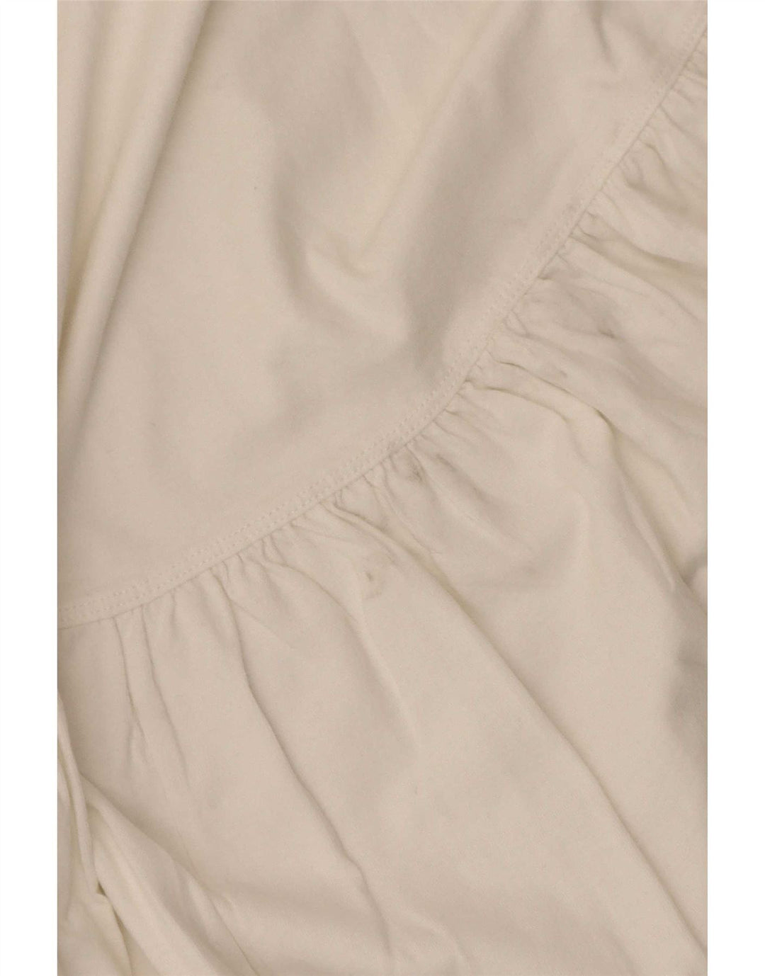 Zara Dame Oversized Bluse Top UK 10 Small White Bomuld