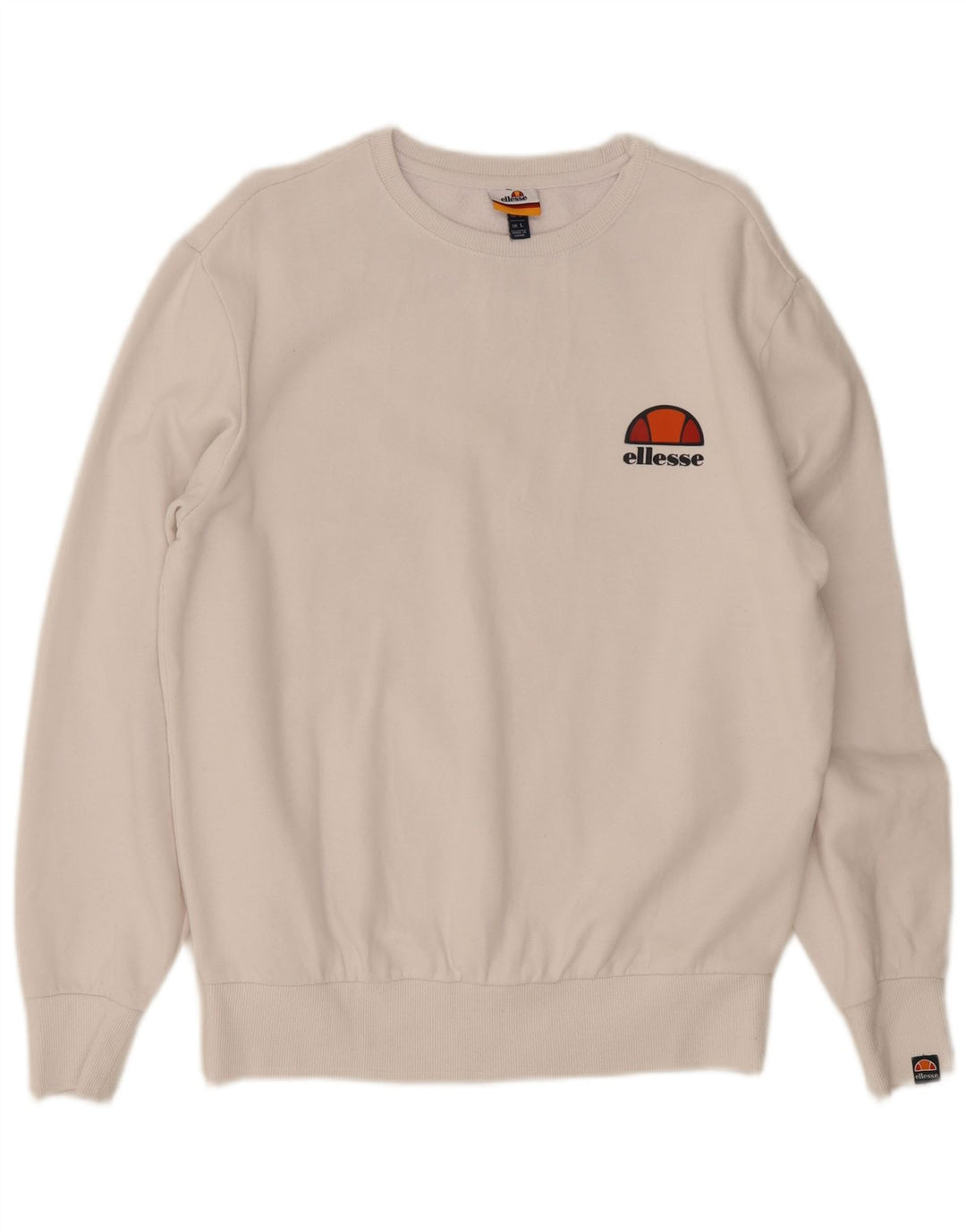 Ellesse Herre Sweatshirt Jumper Stor Hvid Bomuld