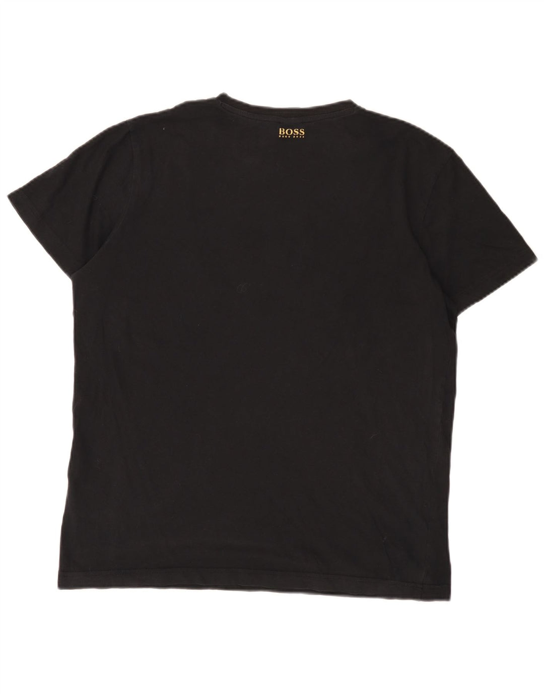 Hugo Boss Herre grafisk T-shirt Top Stor sort bomuld