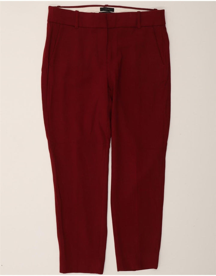J. CREW Dame Cameron Slim Chino Bukser US 8 Medium W30 L27 Maroon
