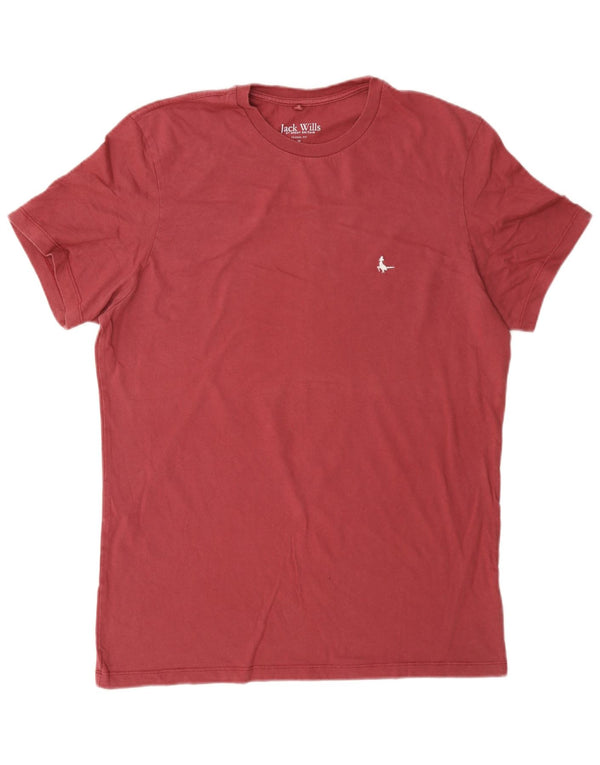 Jack Wills Herre Classic Fit T-shirt Top Medium rødbrun bomuld