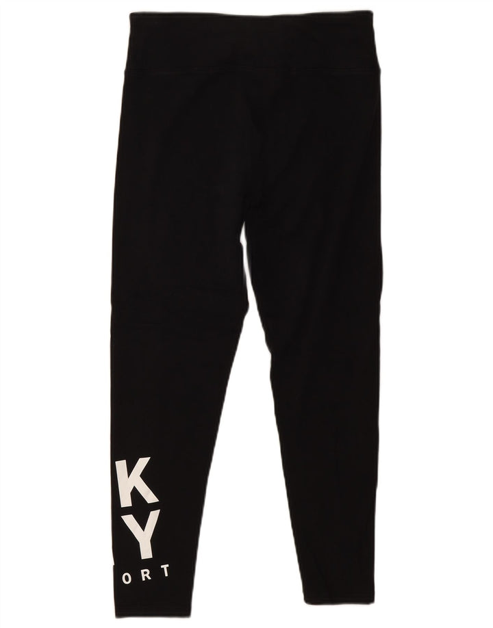 DKNY Grafiske Leggings til kvinder UK 12 Medium Sort
