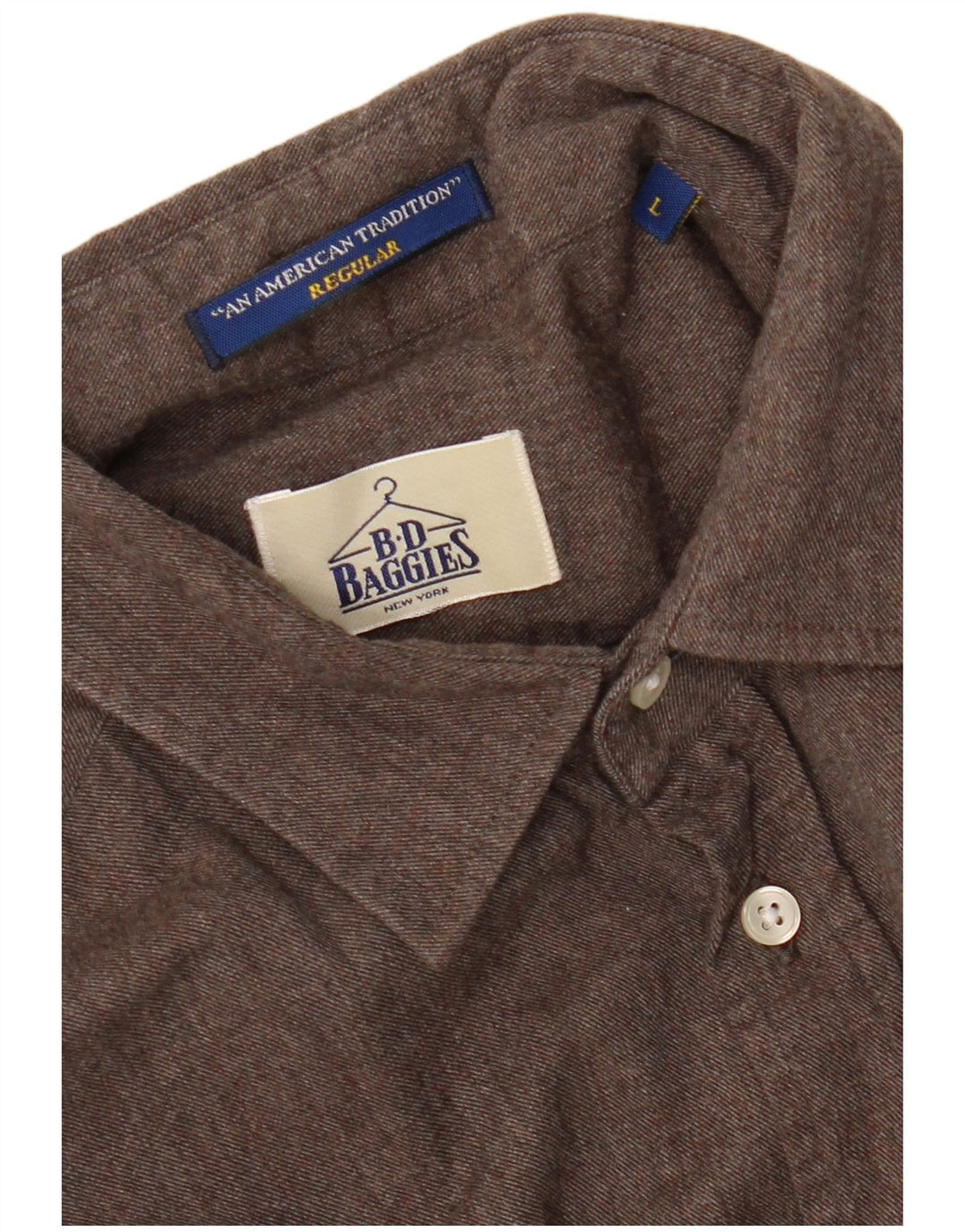 B.D. BAGGIES Herre Regular Fit Flanellskjorte Stor Brun