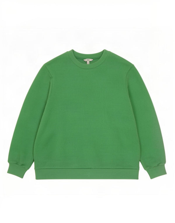 Marks & Spencer Dame Oversized Boat Neck Jumper Sweater UK 16 Large Green