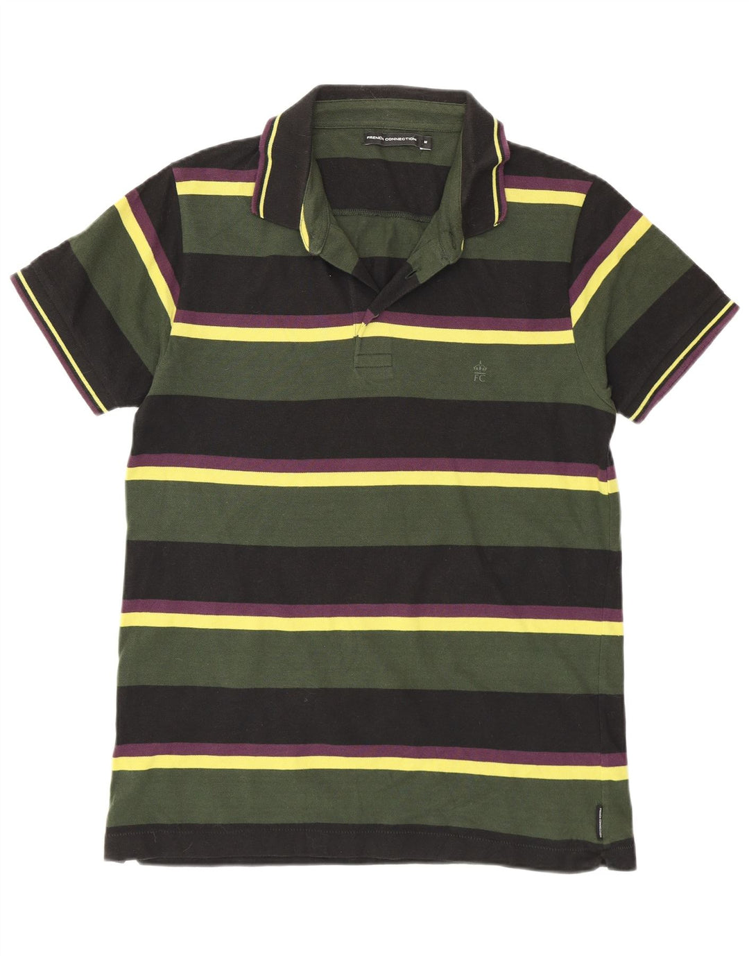 French Connection Herre Regular Fit Polo Shirt Medium Grøn Stribet Bomuld