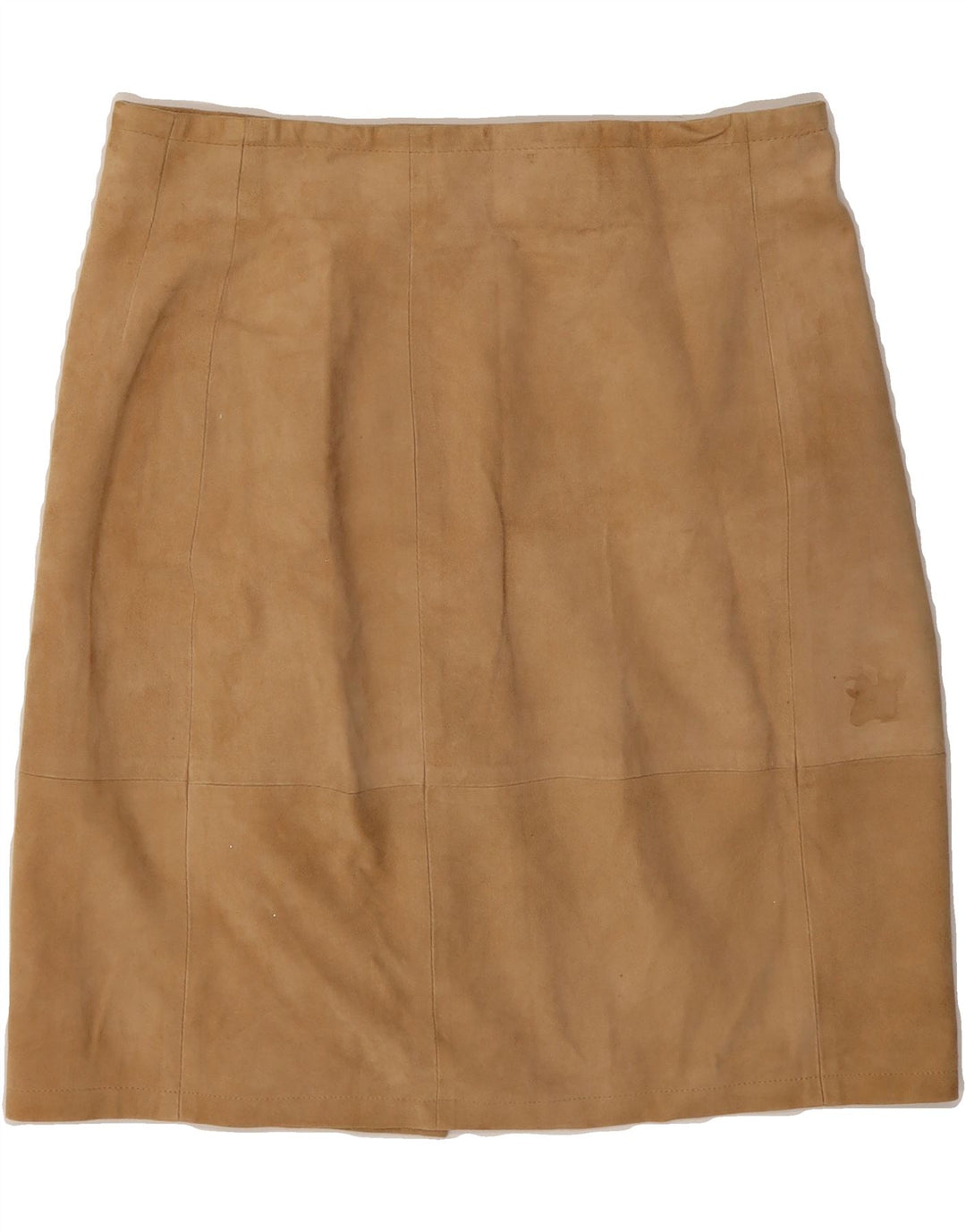 VINTAGE Womens Suede Wrap Skirt IT 44 Medium W30 Brown Leather Vintage Vintage and Second-Hand Vintage from Messina Hembry 