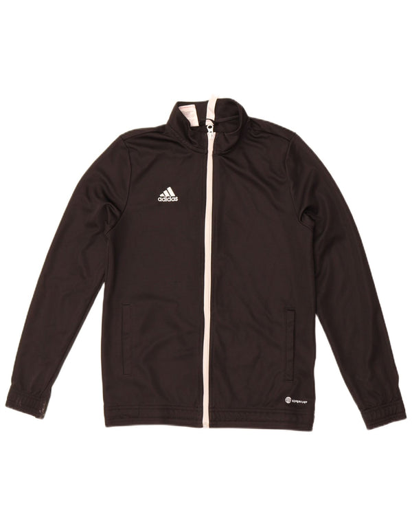 Adidas Girls Aeroready Tracksuit Topjakke 13-14 År Sort Polyester