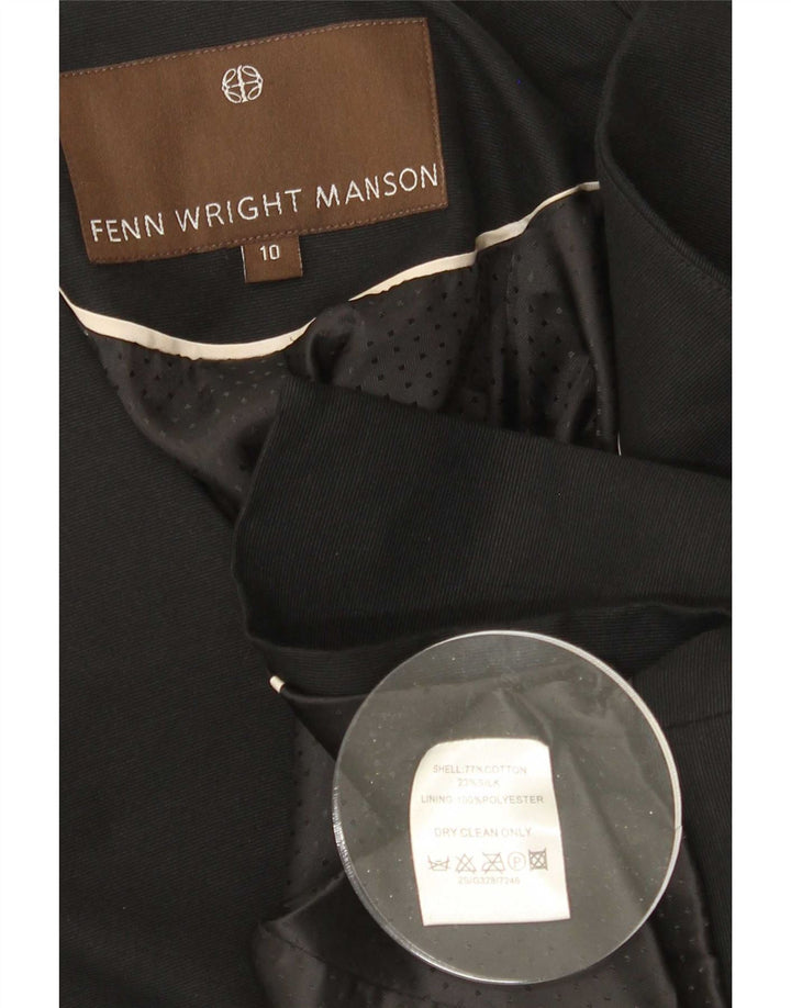 Fenn Wright Manson Womens Open Bolero Jacket UK 10 Small Black Bomuld