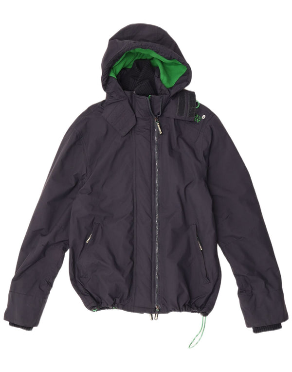 Superdry Windcheater vindjakke med hætte til mænd UK 40 Large Navy Blue
