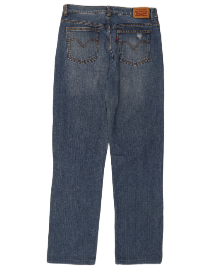 Levi's Womens Low Pro Distressed Straight Jeans W28 L28 Blå