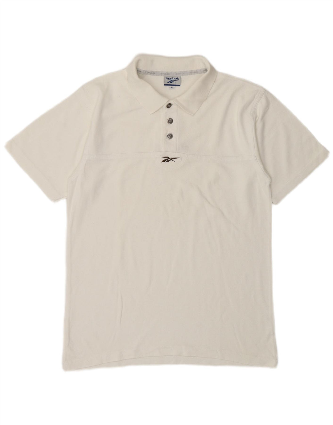 Reebok herre poloshirt Medium hvid bomuld