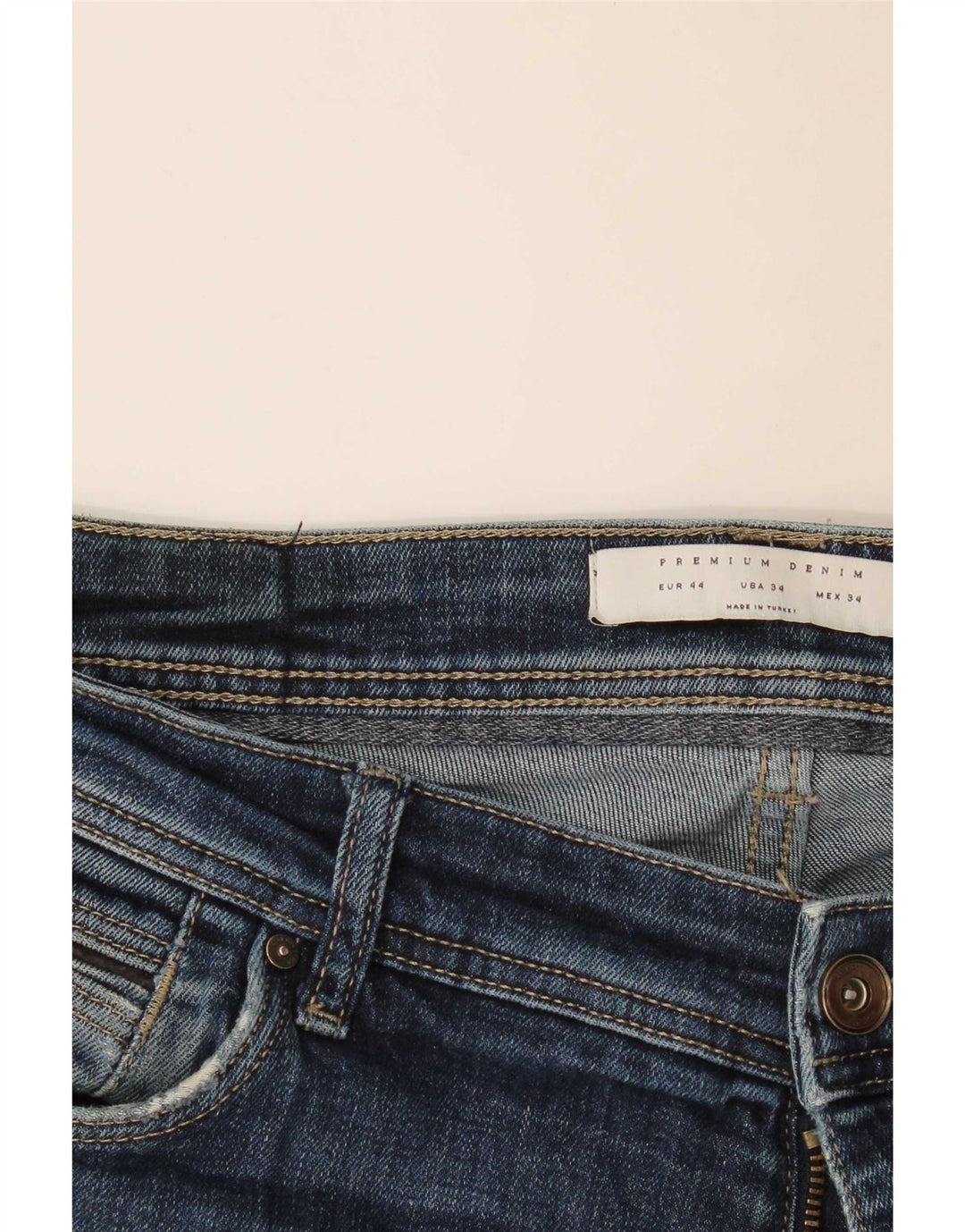 Zara Herre Slim Jeans EU 44 Large W34 L33 Blå