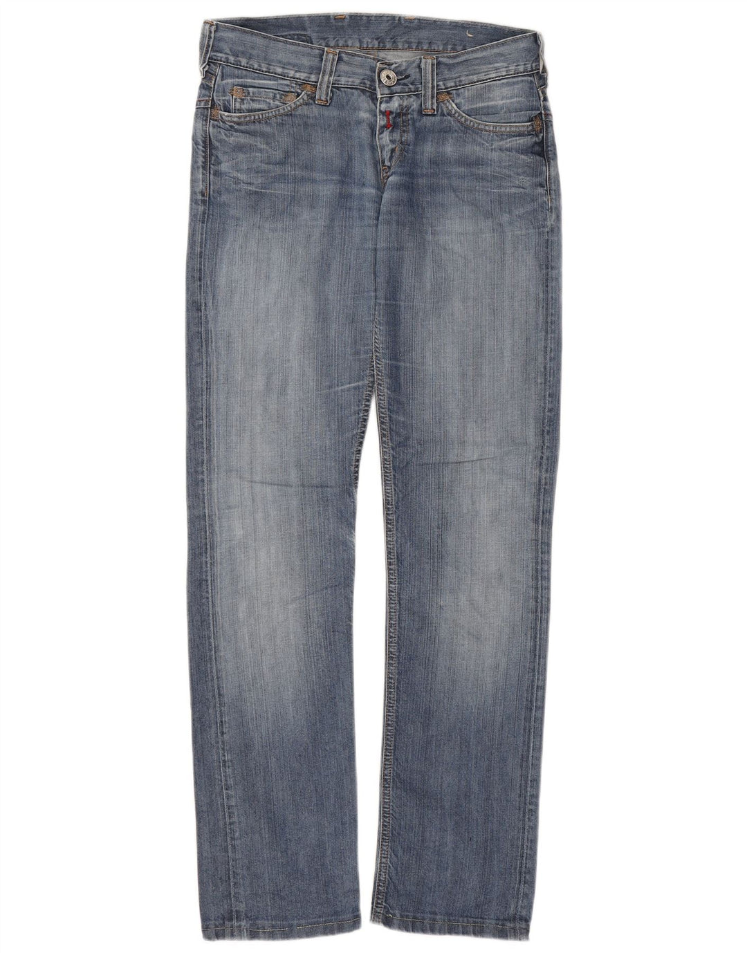REPLAY Dame Straight Jeans W27 L30 Blå Bomuld