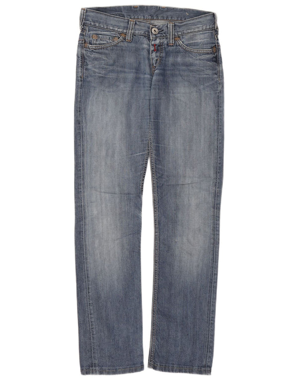 REPLAY Dame Straight Jeans W27 L30 Blå Bomuld