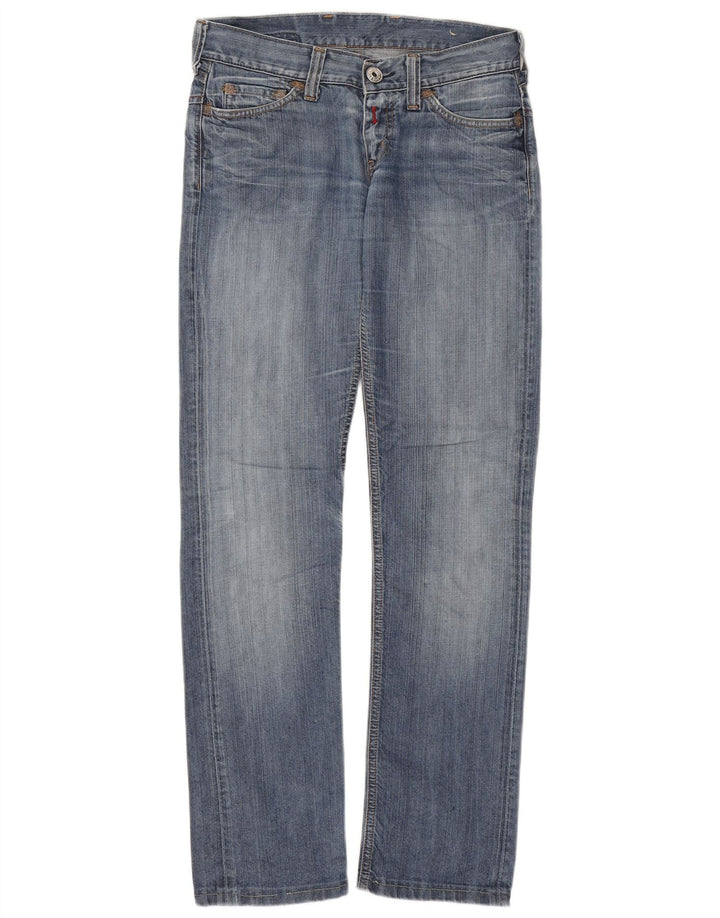REPLAY Dame Straight Jeans W27 L30 Blå Bomuld