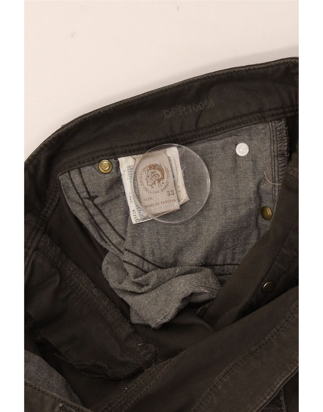 Diesel Dame Bootcut Jeans W33 L30 Khaki Bomuld