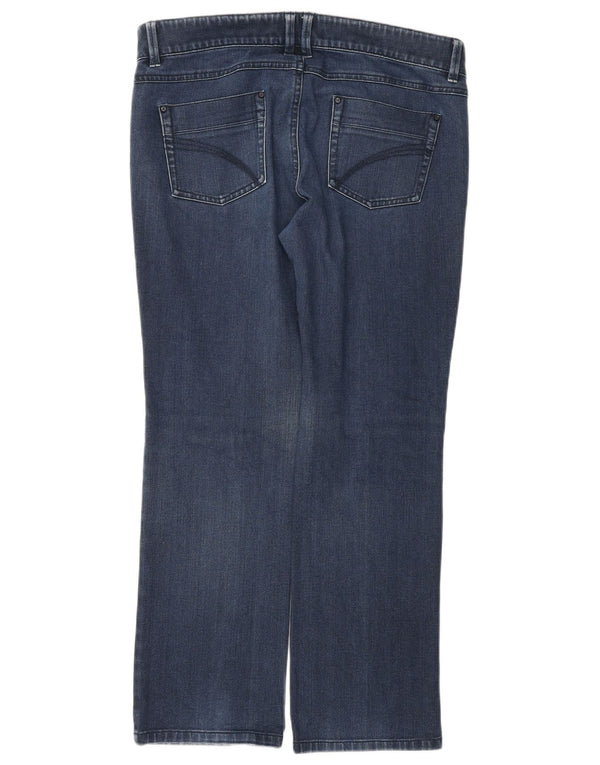 Marks & Spencer Womens Autograph Straight Jeans UK 14 Large W34 L28 Blue
