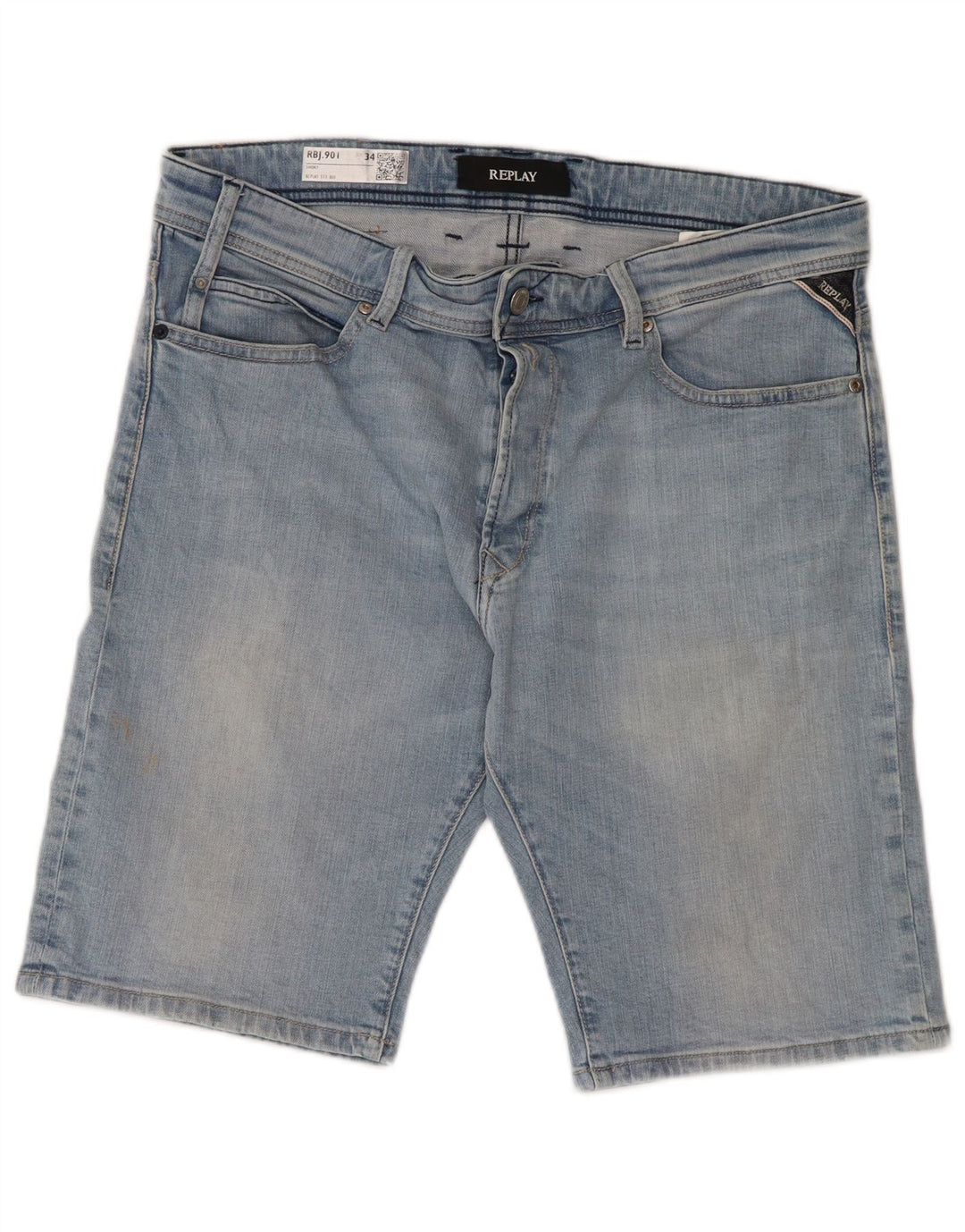 REPLAY Herre Denim Shorts W24 Large Blue Cotton