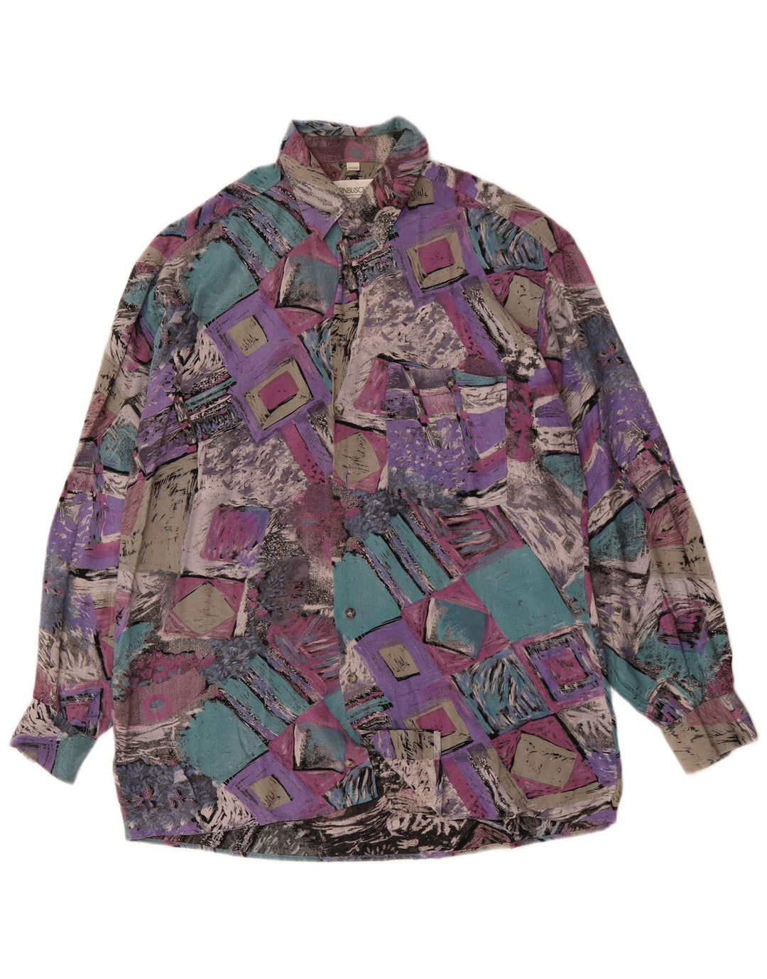 DORNBUSCH Herreskjorte str. 39/40 Medium Flerfarvet Patchwork Viscose