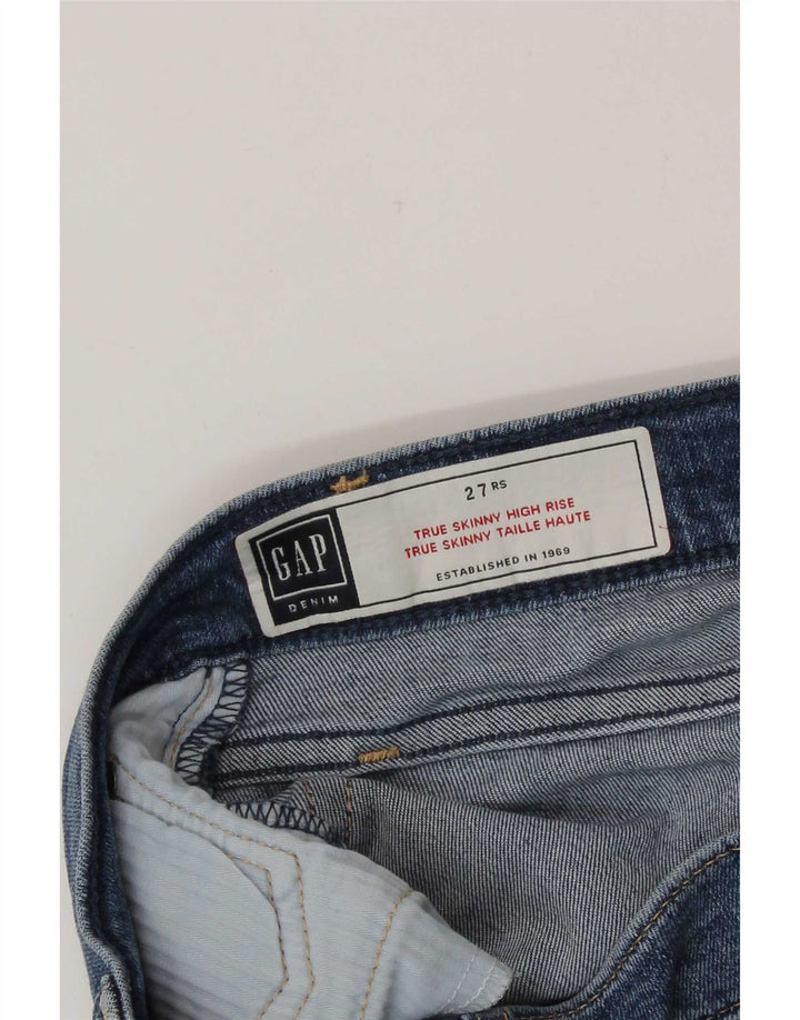 Gap Dame Højtliggende Skinny Jeans W27 L27 Blå