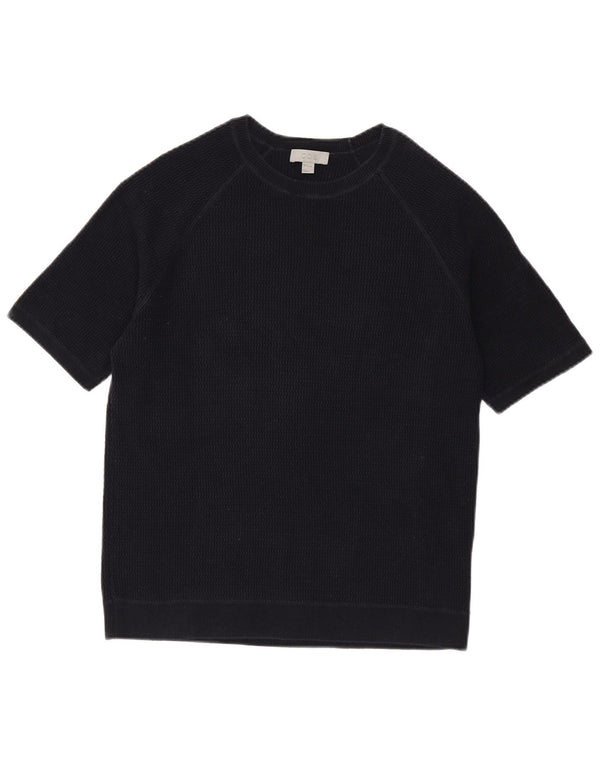 Cos Herre T-Shirt Top Medium Marineblå Bomuld