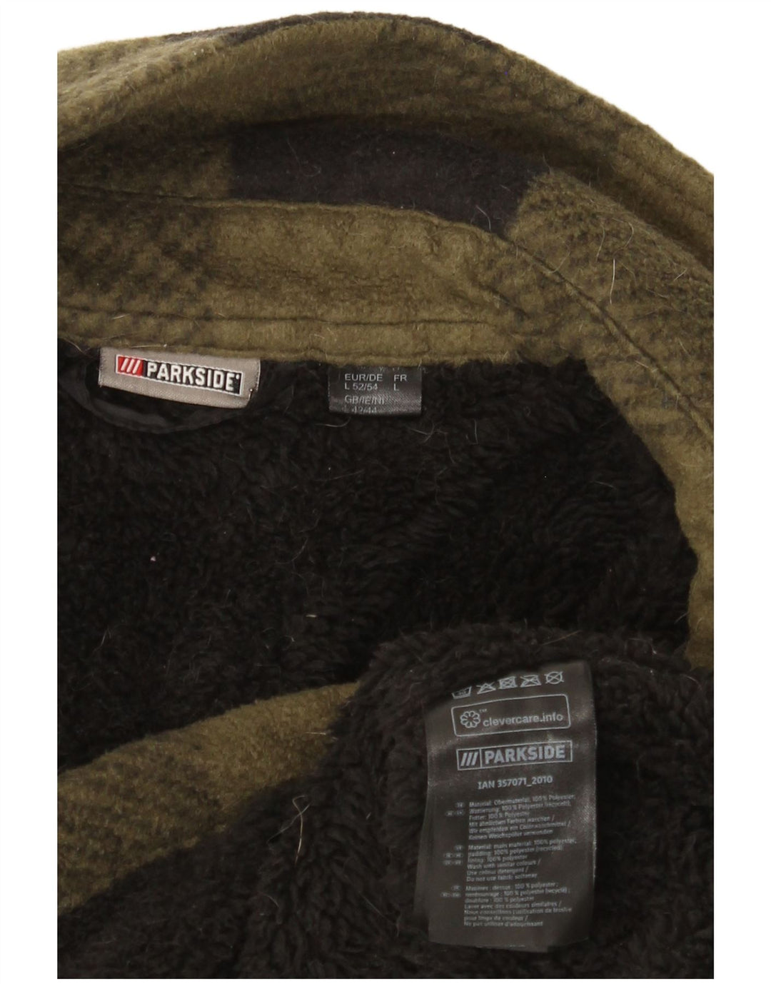 Parkside Fleecejakke til mænd UK 40 Large Khaki Gingham Polyester