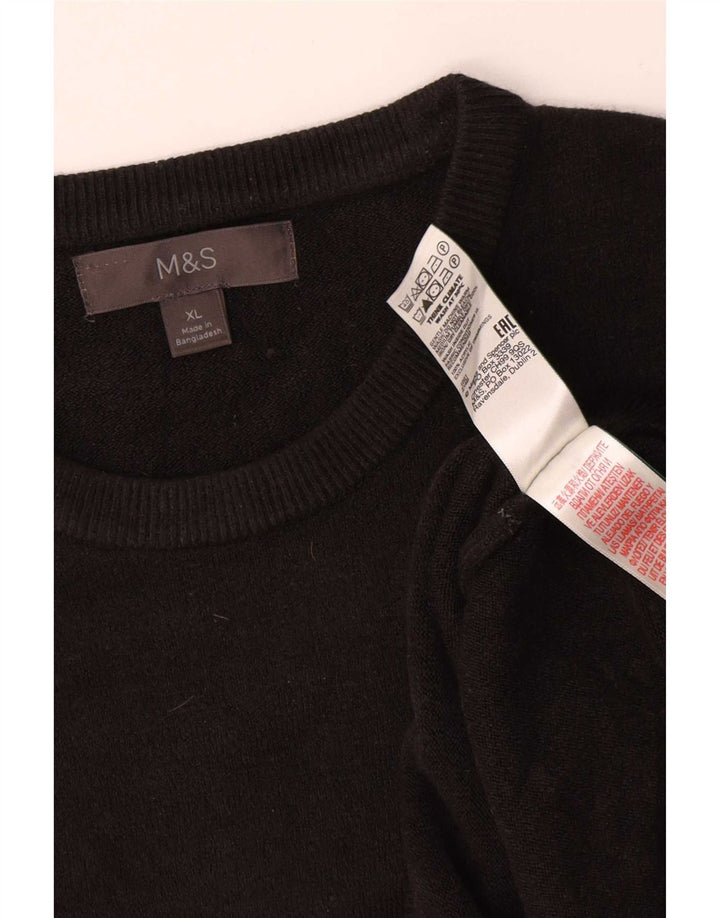 Marks & Spencer Herre sweater med rund hals XL sort akryl