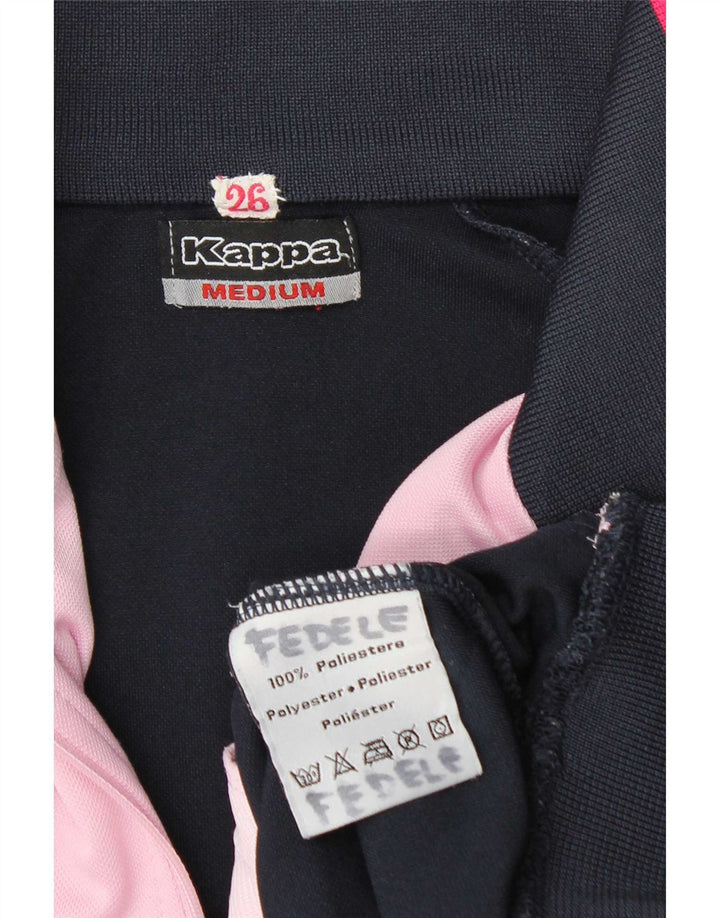 Kappa træningsdragt topjakke til kvinder UK 14 Medium Navy Blue Colourblock