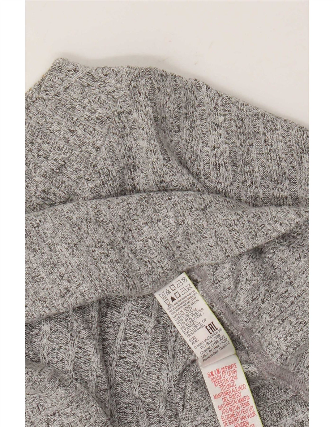 Marks & Spencer Dame sweater med rund hals DK 10 Small Grey Flecked