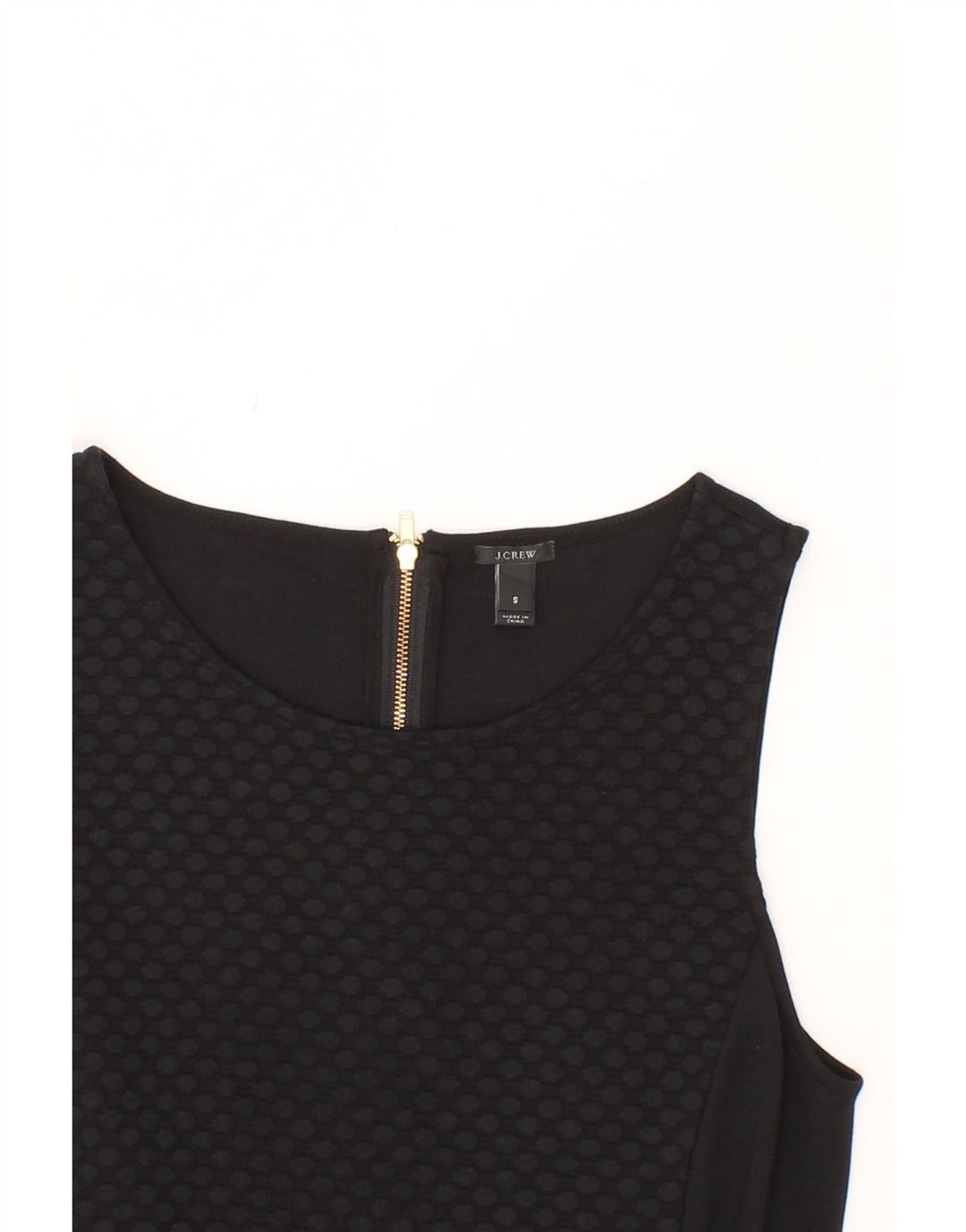J. CREW Womens Sleeveless Blouse Top UK 8 Small Black Polka Dot Nylon Vintage J. Crew and Second-Hand J. Crew from Messina Hembry 