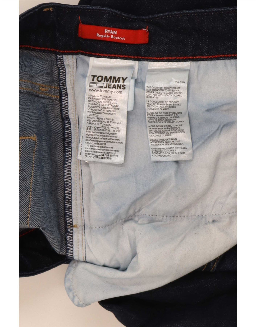Tommy Hilfiger Dame Ryan Regular Bootcut Jeans W38 L30 Marineblå Bomuld
