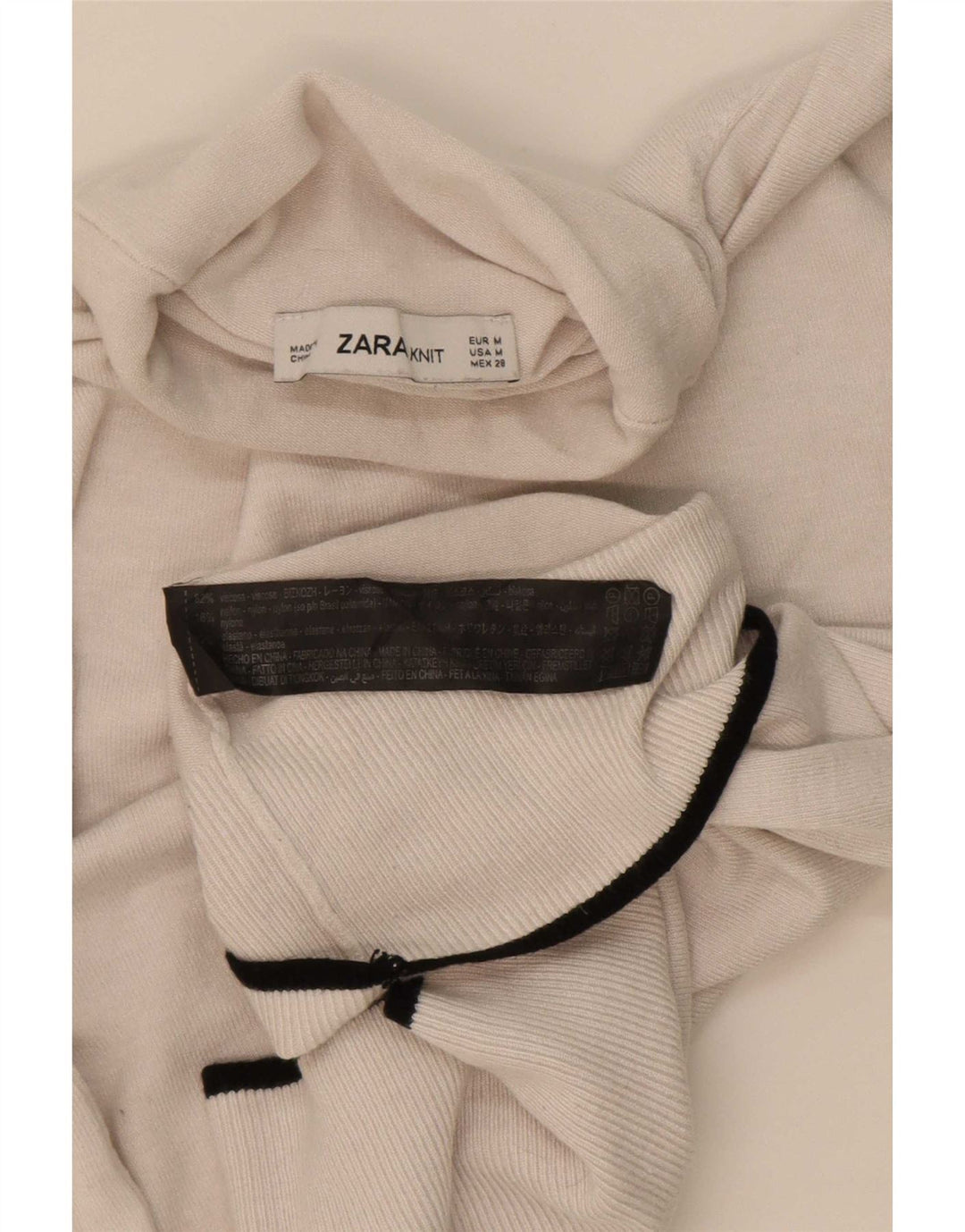 Zara Dame Vest Tank Top UK 12 Medium Beige Viscose