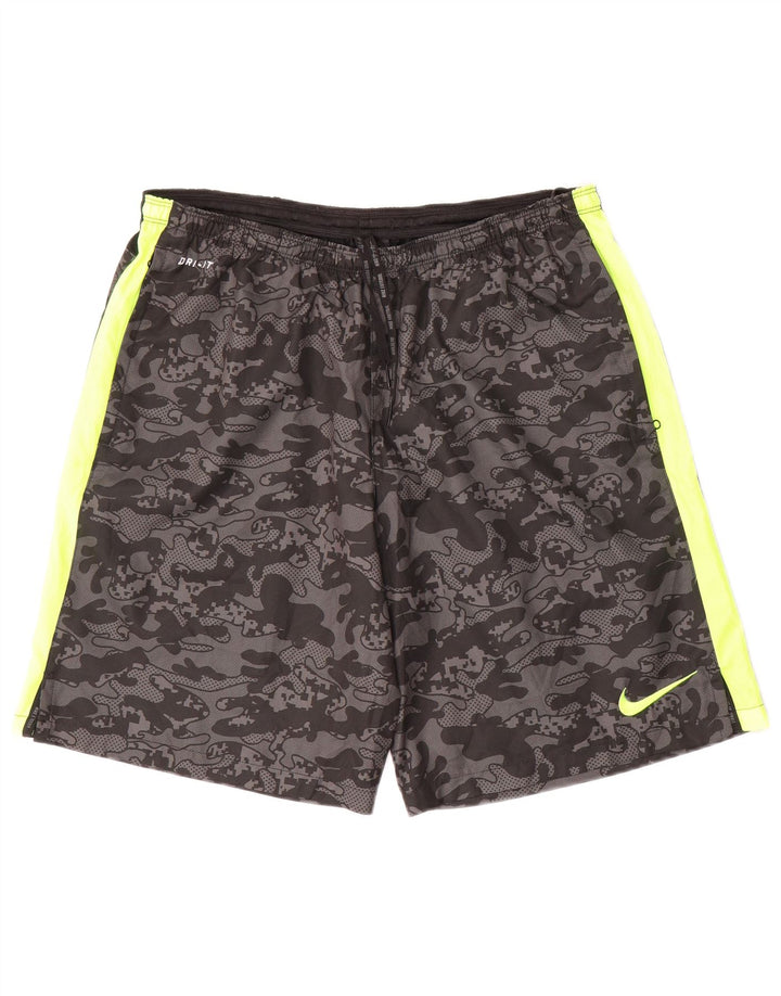 Nike Herre Dri Fit sportsshorts, store sorte polyester