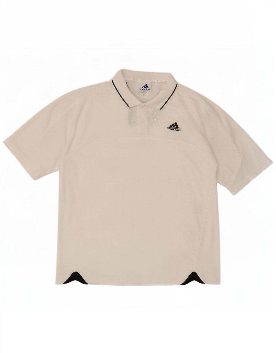 Adidas Polo Shirt til mænd UK 44/46 Large White Polyester